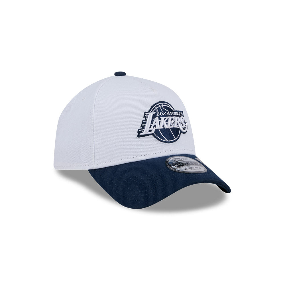 LA Lakers Hat - 2-Tone Oceanside Blue Repreve 9Forty A-Frame NBA Snapback Cap - New Era